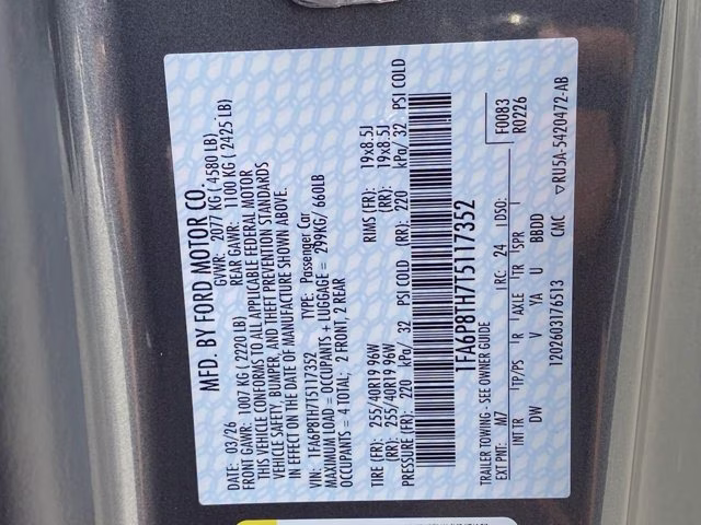 2026 Carbonized Gray Metallic Ford Mustang EcoBoost RWD Coupe