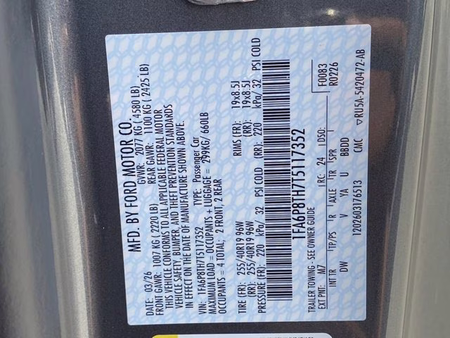 2026 Carbonized Gray Metallic Ford Mustang EcoBoost RWD Coupe