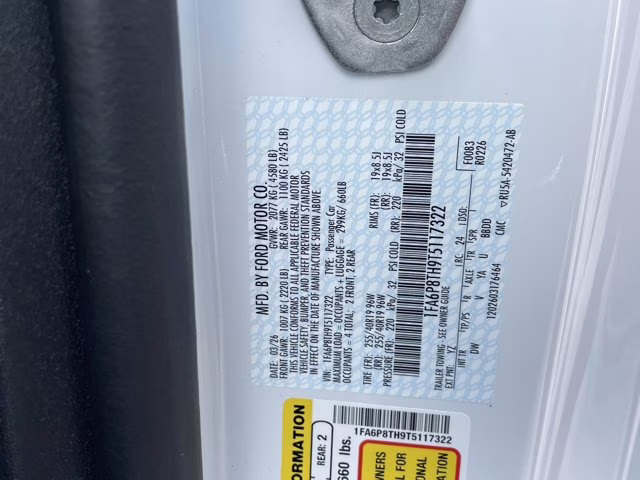 2026 Oxford White Ford Mustang EcoBoost RWD Coupe