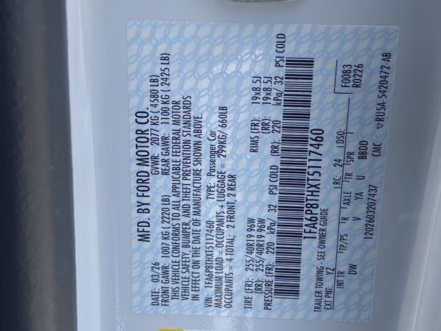 2026 Oxford White Ford Mustang EcoBoost RWD Coupe