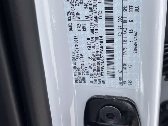 2026 Oxford White Ford F-150 Tremor 4X4 Truck