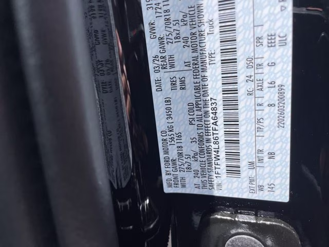 2026 Agate Black Metallic Ford F-150 Tremor 4X4 Truck