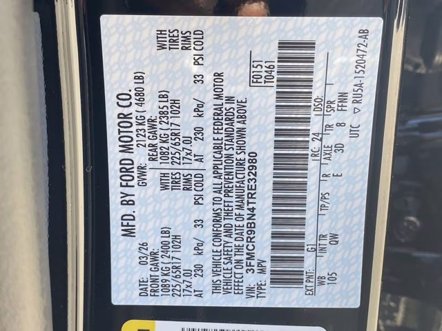 2026 Shadow Black Ford Bronco Sport Big Bend 4X4 SUV