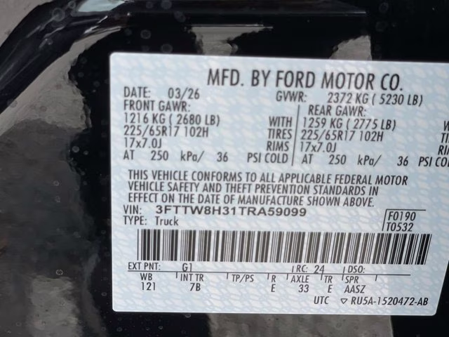 2026 Shadow Black Ford Maverick XLT FWD Truck