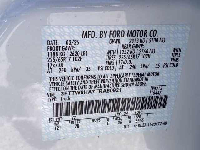 2026 Oxford White Ford Maverick XLT FWD Truck