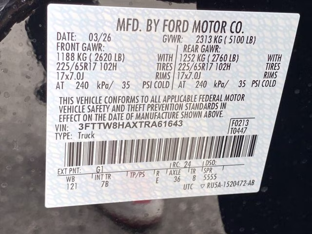 2026 Shadow Black Ford Maverick XLT FWD Truck