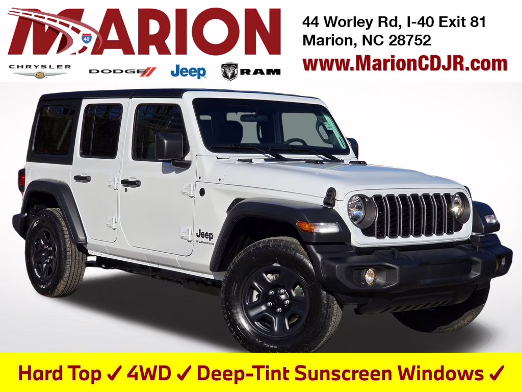 2026 Bright White Clearcoat Jeep Wrangler Sport 4X4 SUV