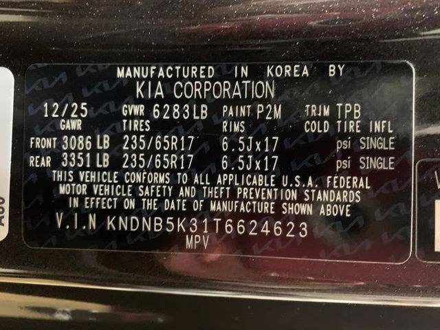 2026 Panthera Metal Kia Carnival LX FWD Van