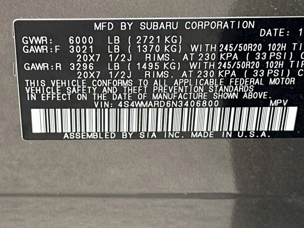 2022 Brilliant Bronze Metallic Subaru Ascent Touring AWD SUV