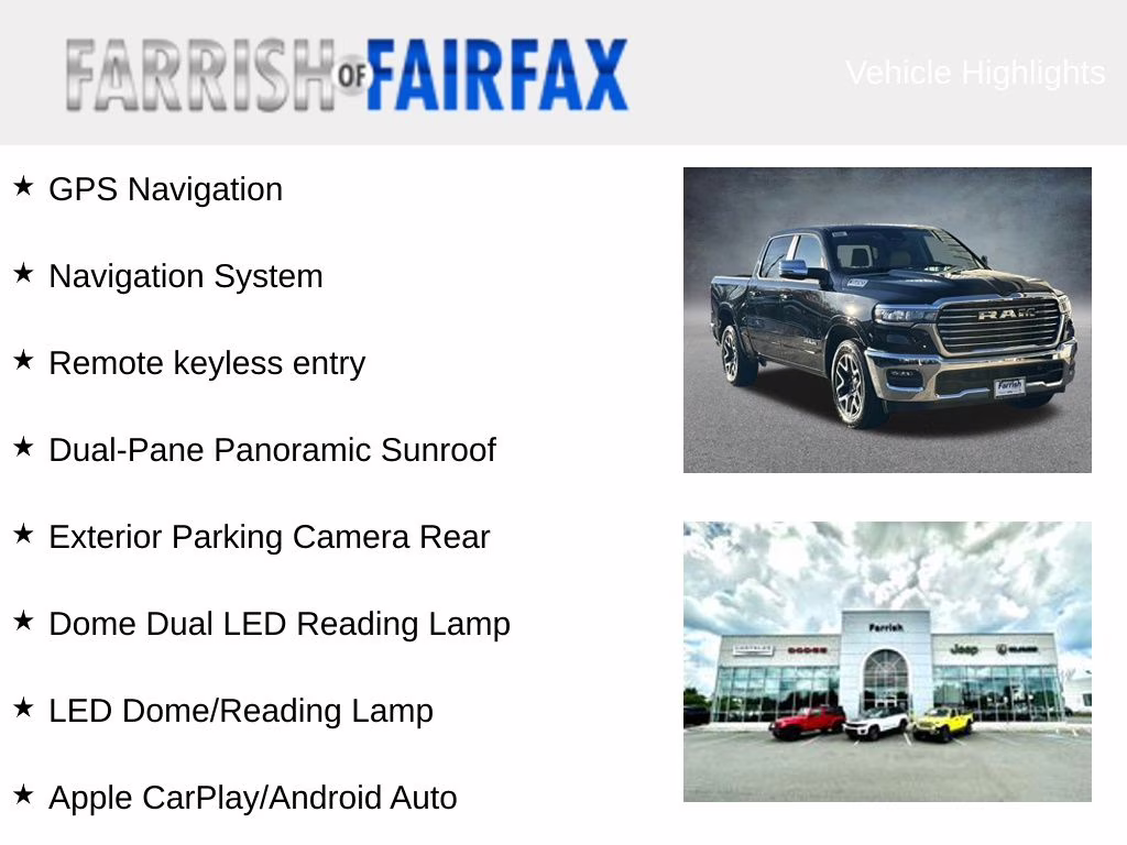 2026 Diamond Black Crystal Pearlcoat Ram 1500 Laramie RWD Truck