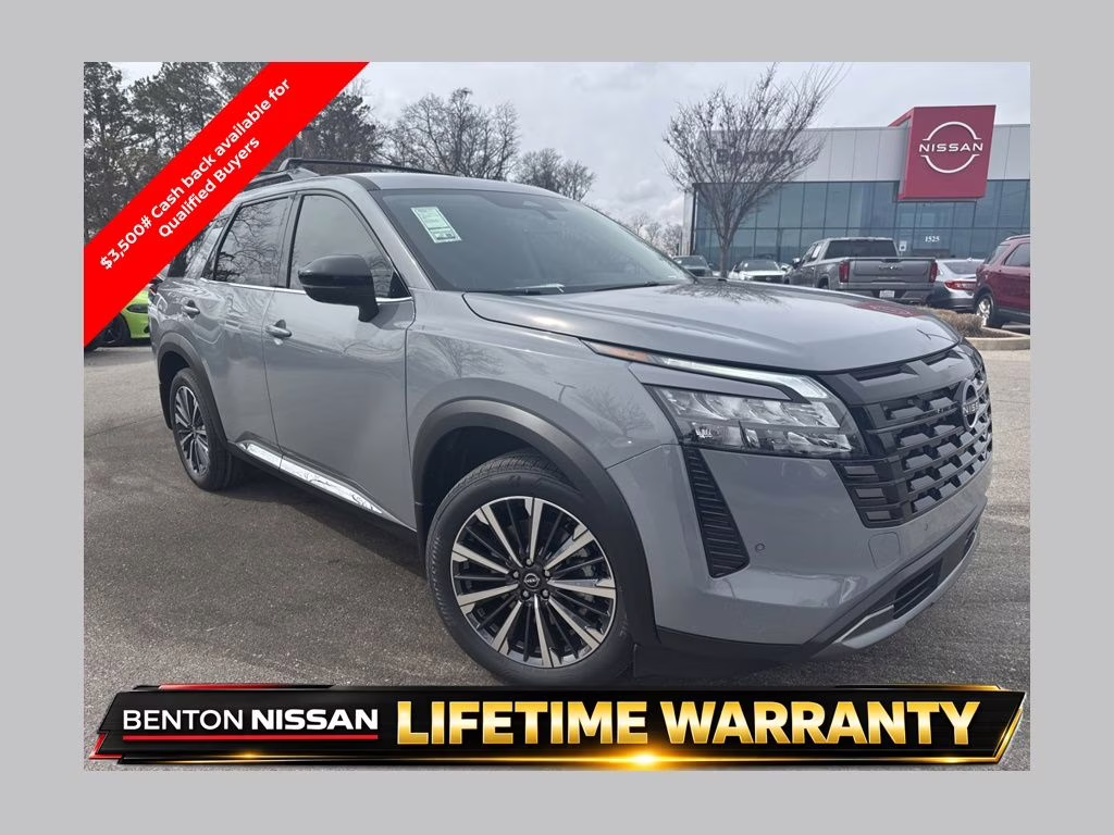 2026 Boulder Gray Pearl Nissan Pathfinder Platinum 4X4 SUV
