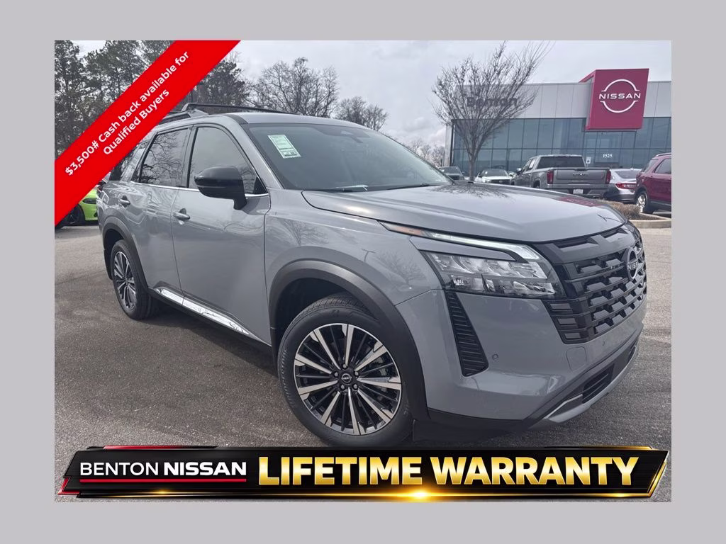 2026 Boulder Gray Pearl Nissan Pathfinder Platinum 4X4 SUV