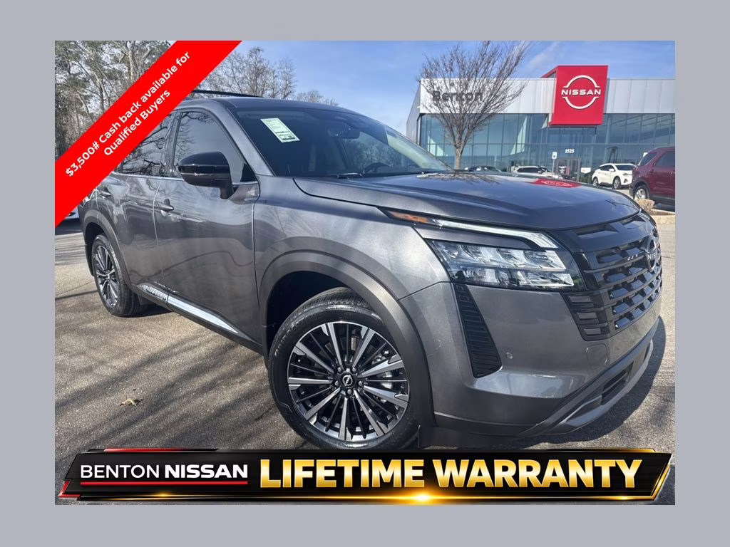 2026 Gun Metallic Nissan Pathfinder Platinum FWD SUV