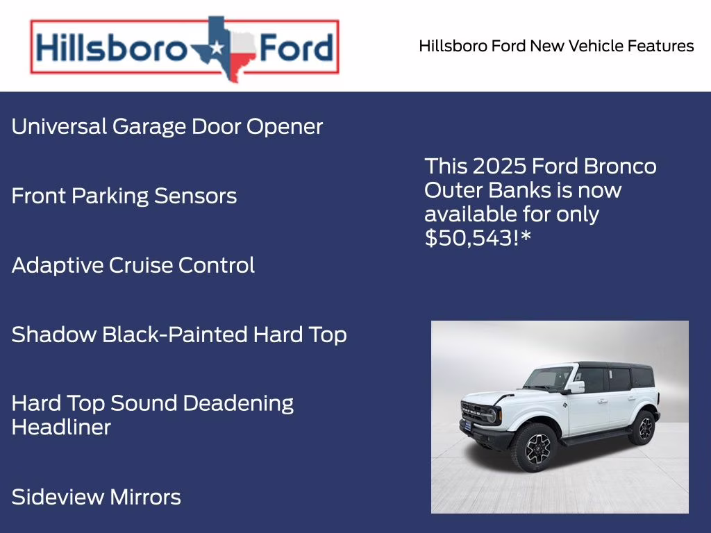 2025 Oxford White Ford Bronco Outer Banks 4X4 SUV
