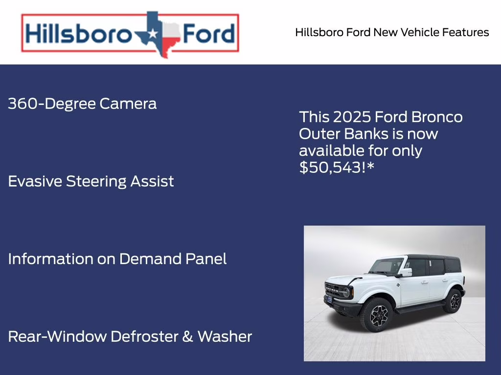2025 Oxford White Ford Bronco Outer Banks 4X4 SUV