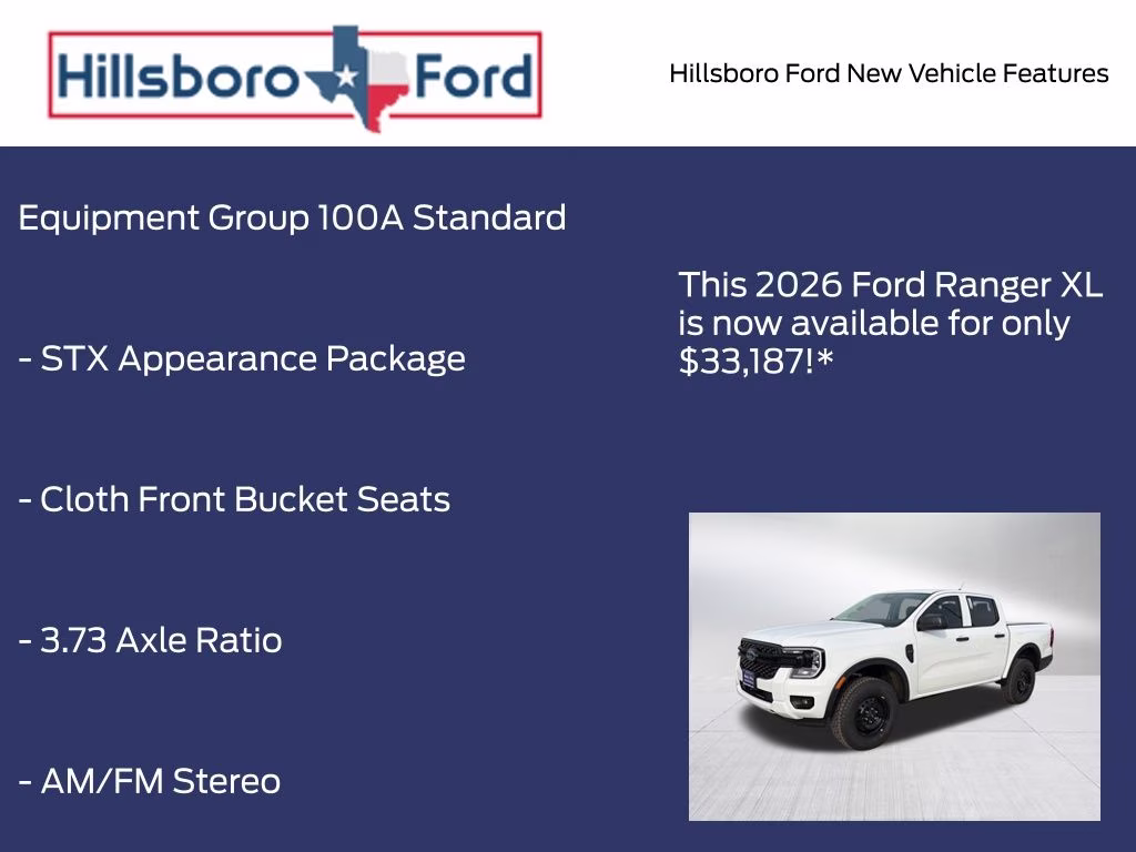 2026 Oxford White Ford Ranger XL RWD Truck