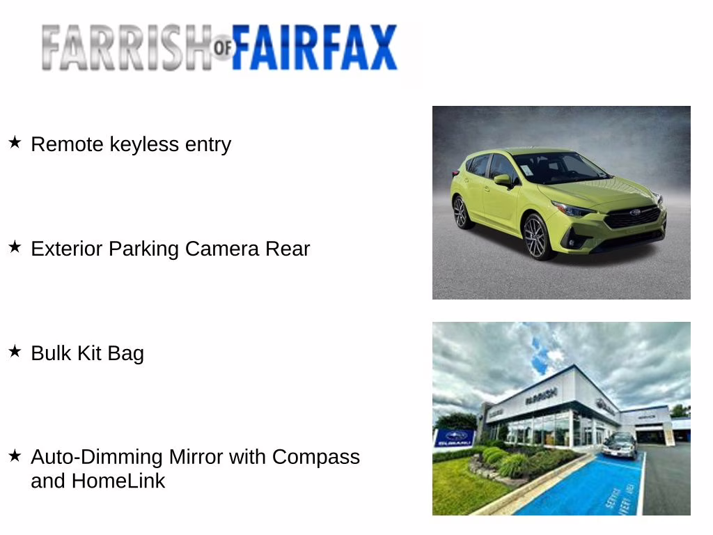 2026 Citron Yellow Pearl Subaru Impreza Sport AWD Hatchback