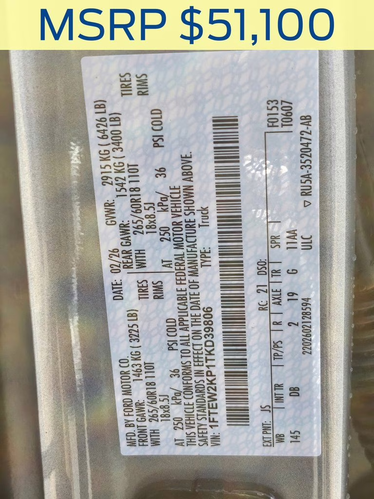 2026 Iconic Silver Metallic Ford F-150 STX RWD Truck