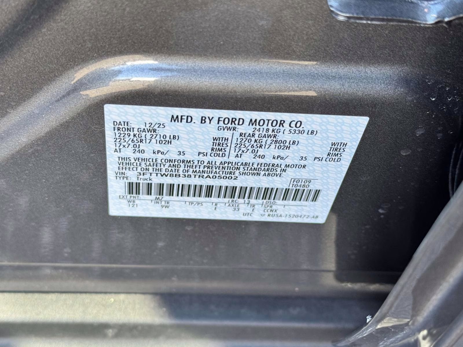 2026 Carbonized Gray Metallic Ford Maverick XL AWD SuperCrew AWD Truck