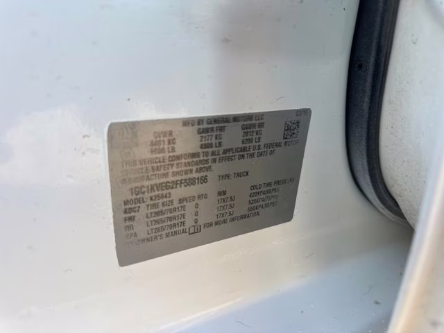 2015 Summit White Chevrolet Silverado 2500HD LT 4X4 Truck