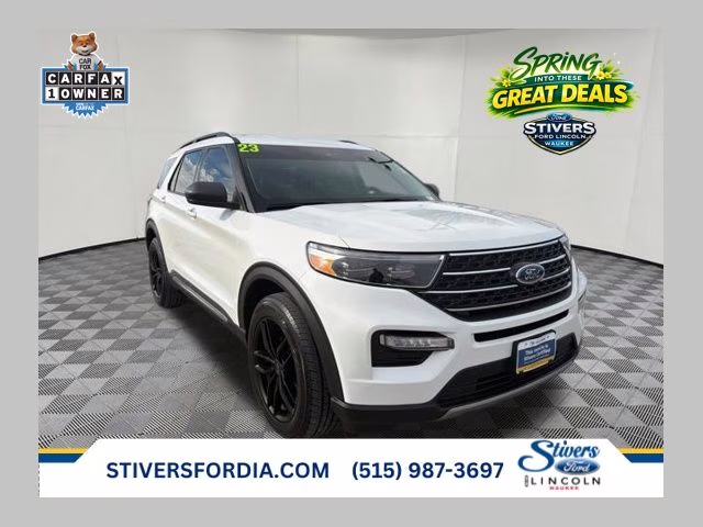 2023 White Metallic Ford Explorer XLT 4X4 SUV