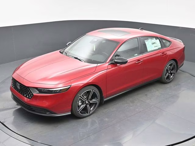 2026 Radiant Red Metallic Honda Accord Hybrid Sport FWD Sedan