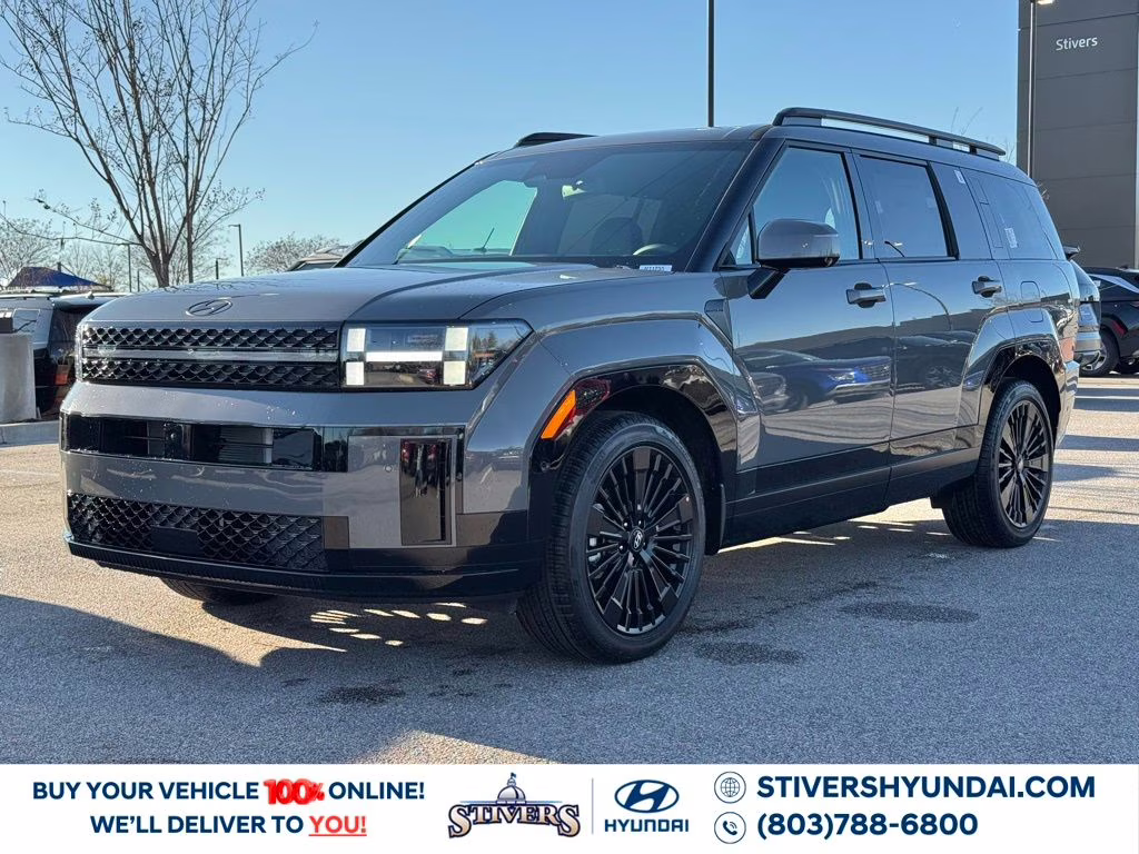 2026 Hampton Gray Hyundai Santa Fe Hybrid Calligraphy FWD SUV