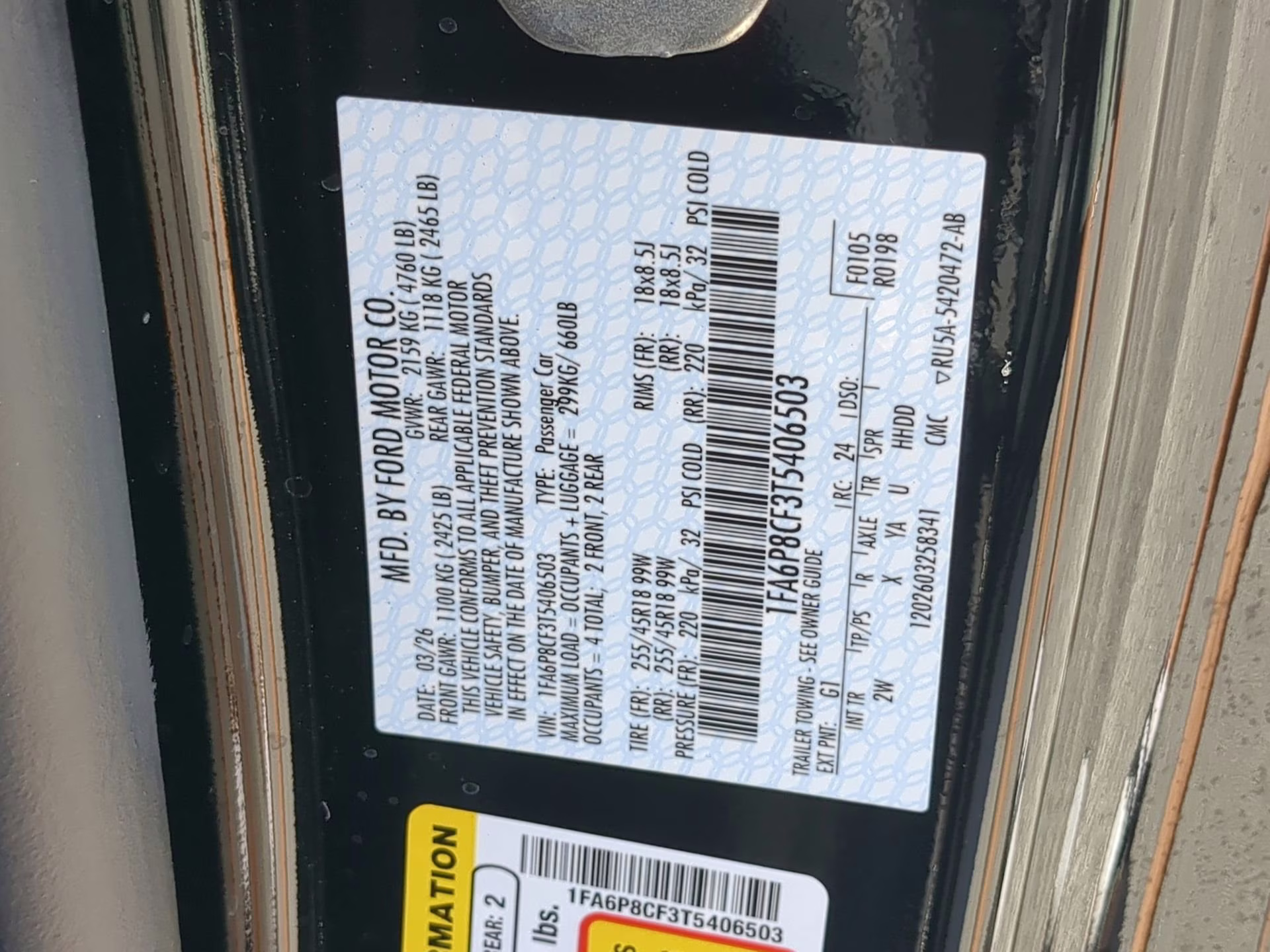 2026 Shadow Black Ford Mustang GT RWD Coupe