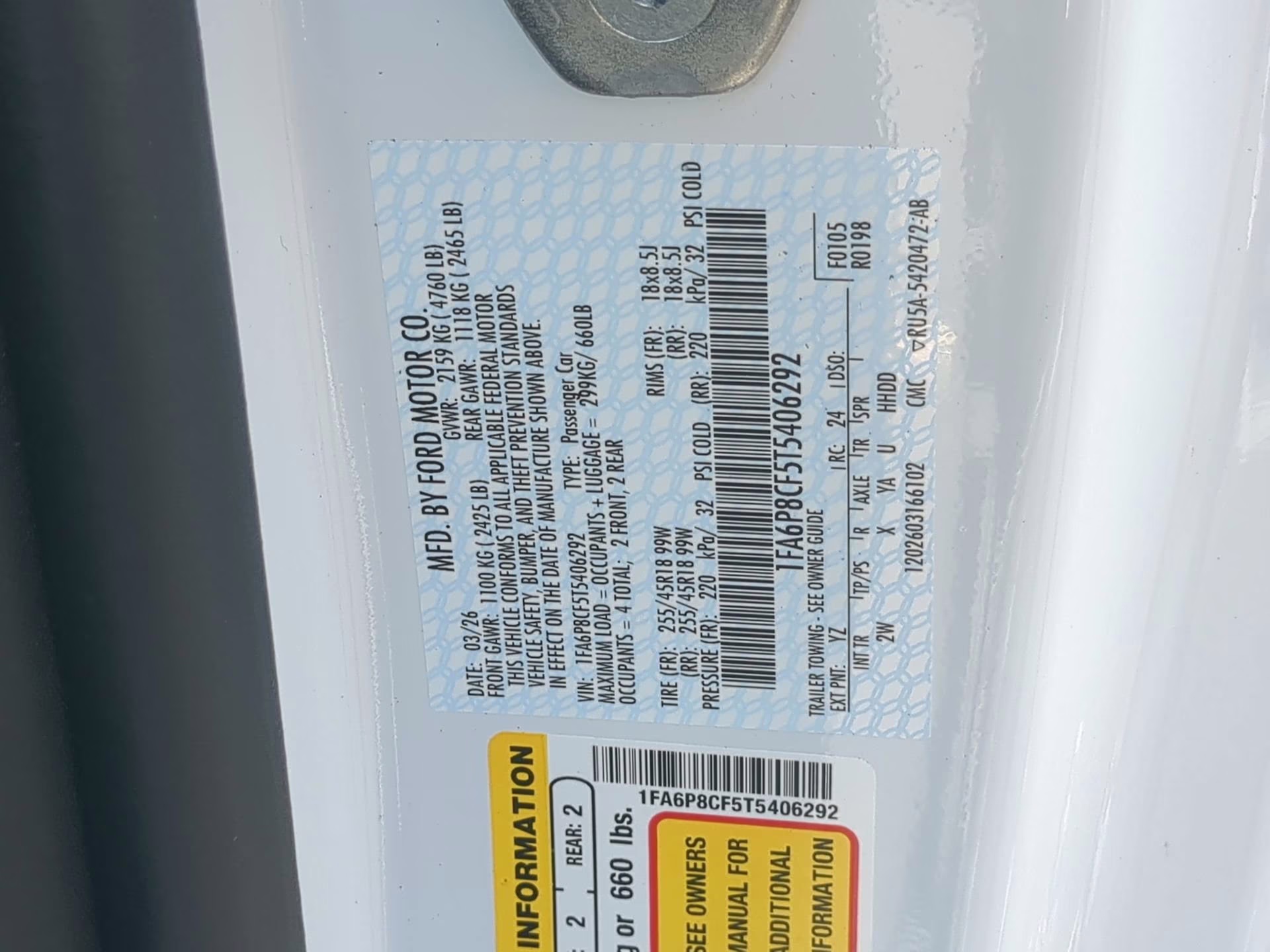 2026 Oxford White Ford Mustang GT RWD Coupe