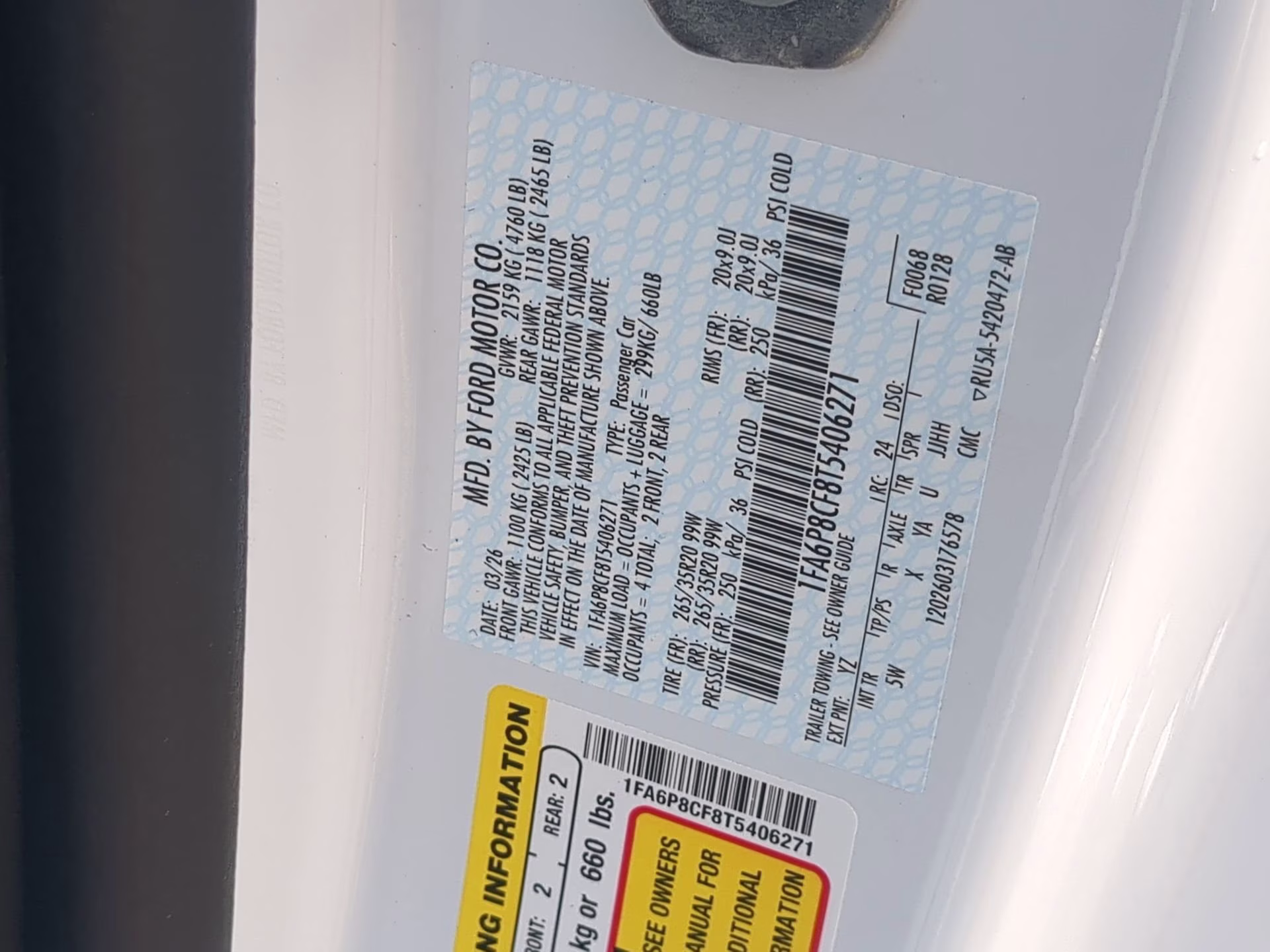 2026 Oxford White Ford Mustang GT RWD Coupe