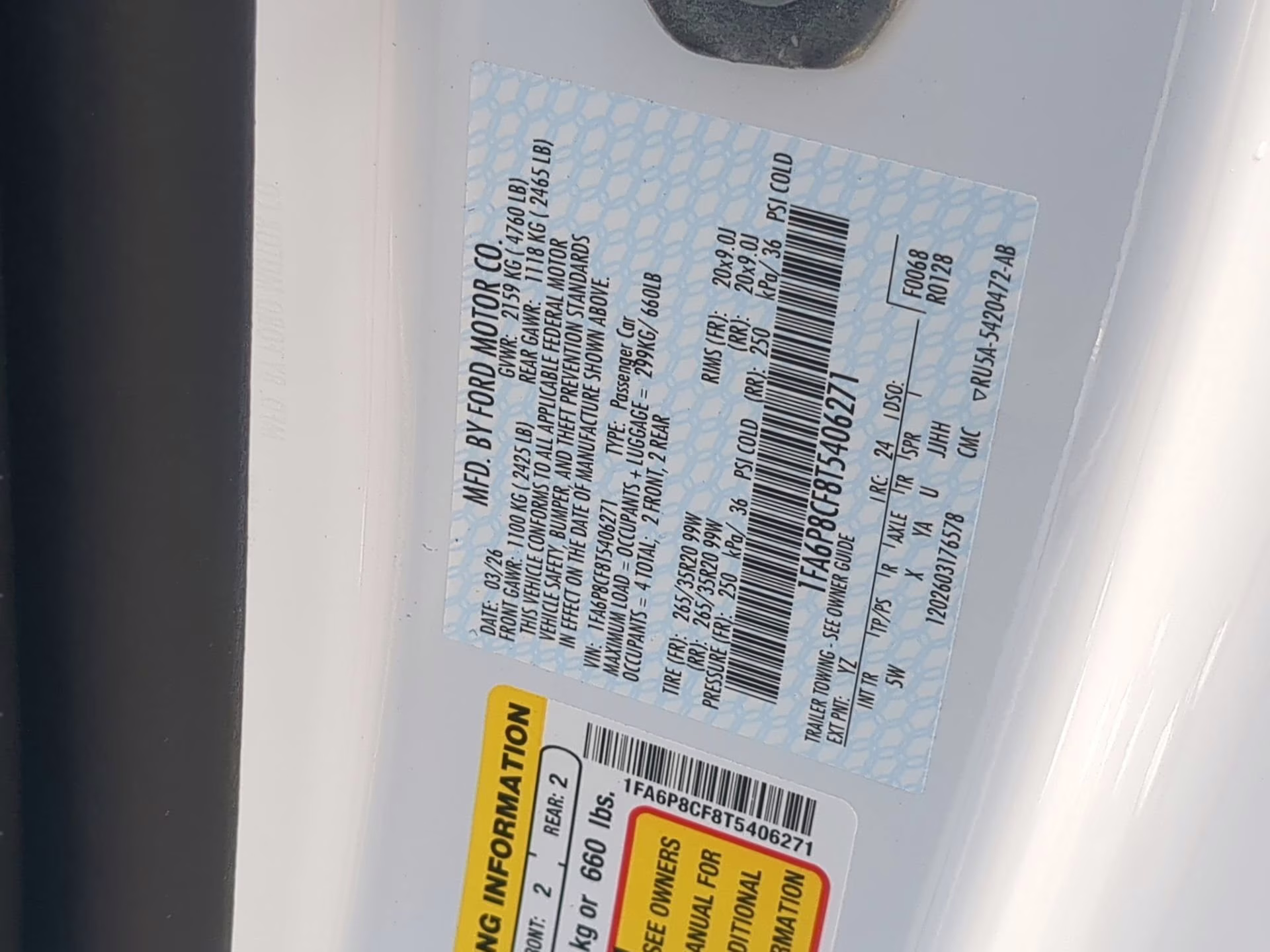 2026 Oxford White Ford Mustang GT RWD Coupe