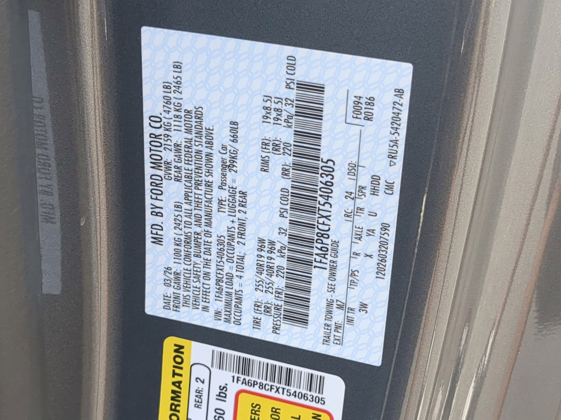 2026 Carbonized Gray Metallic Ford Mustang GT RWD Coupe