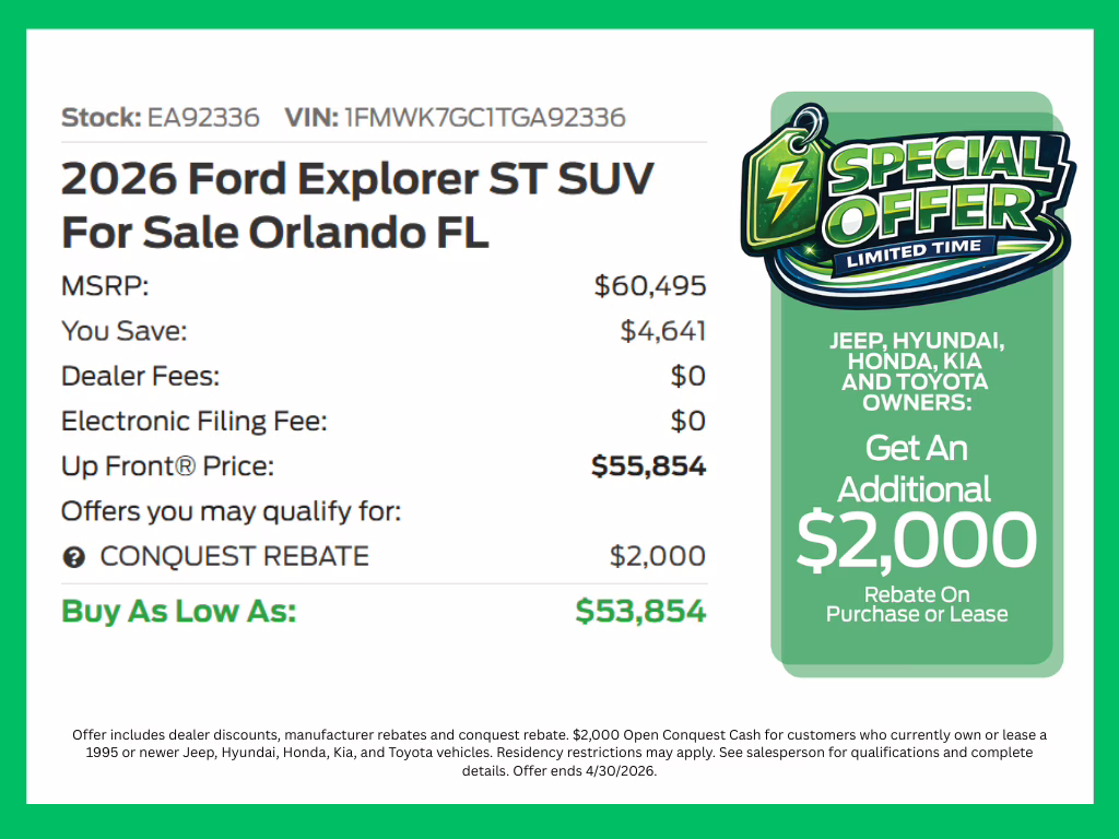 2026 Carbonized Gray Metallic Ford Explorer ST RWD SUV