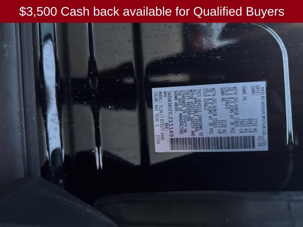 2026 Super Black Nissan Pathfinder Rock Creek 4X4 SUV