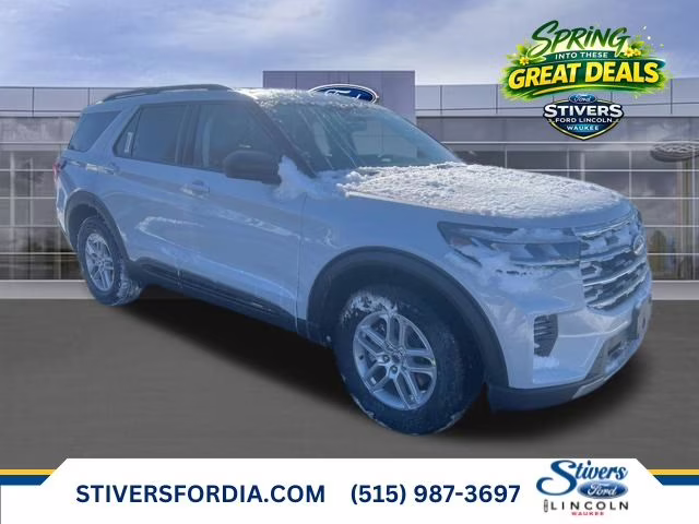 2026 Space White Metallic Ford Explorer Active 4X4 SUV