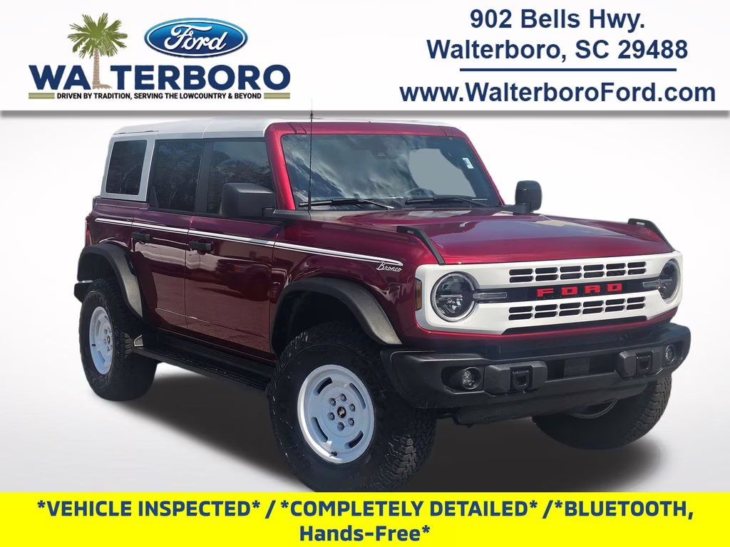 2026 Ruby Red Metallic Tinted Clearcoat Ford Bronco Heritage Edition 4X4 SUV