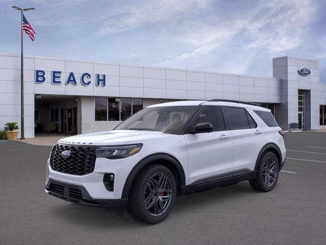 2026 Space White Metallic Ford Explorer ST-Line 4X4 SUV