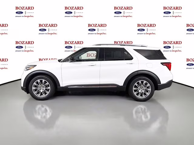 2026 Star White Metallic Tri-Coat Ford Explorer Platinum RWD SUV
