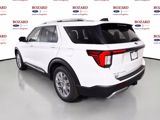 2026 Star White Metallic Tri-Coat Ford Explorer Platinum RWD SUV