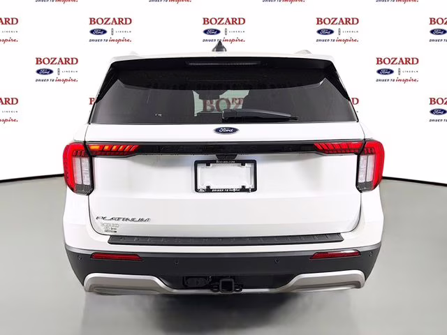 2026 Star White Metallic Tri-Coat Ford Explorer Platinum RWD SUV