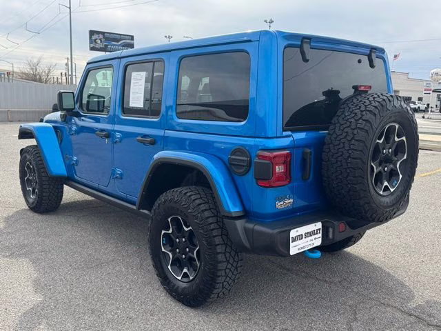 2022 Hydro Blue Pearl Coat Jeep Wrangler Unlimited Rubicon 4xe 4X4 SUV