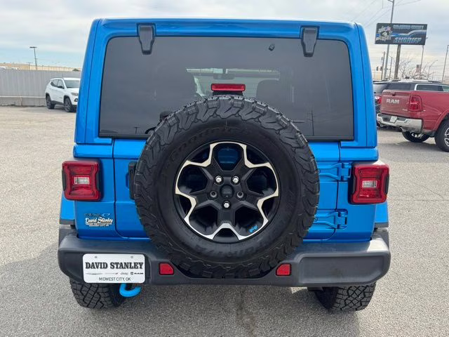 2022 Hydro Blue Pearl Coat Jeep Wrangler Unlimited Rubicon 4xe 4X4 SUV