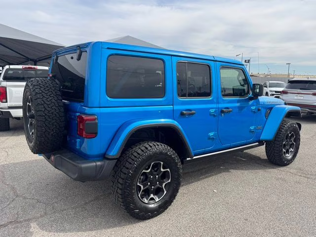 2022 Hydro Blue Pearl Coat Jeep Wrangler Unlimited Rubicon 4xe 4X4 SUV
