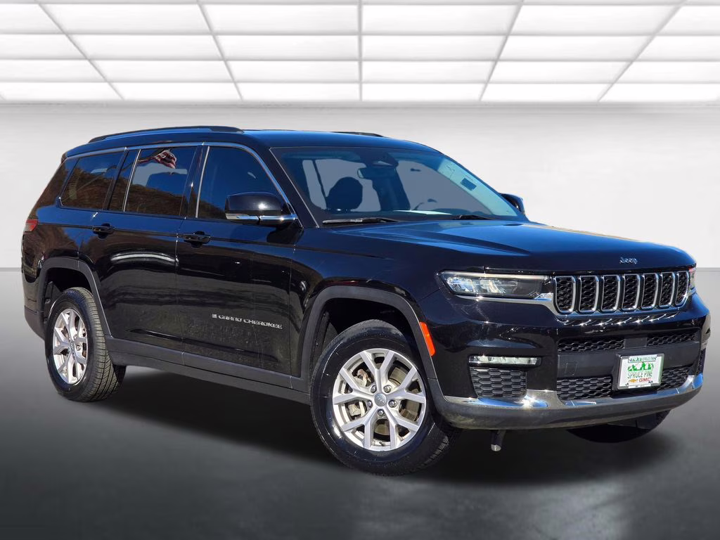 2021 Diamond Black Crystal Pearlcoat Jeep Grand Cherokee L Limited 4X4 SUV