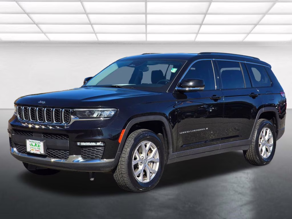 2021 Diamond Black Crystal Pearlcoat Jeep Grand Cherokee L Limited 4X4 SUV