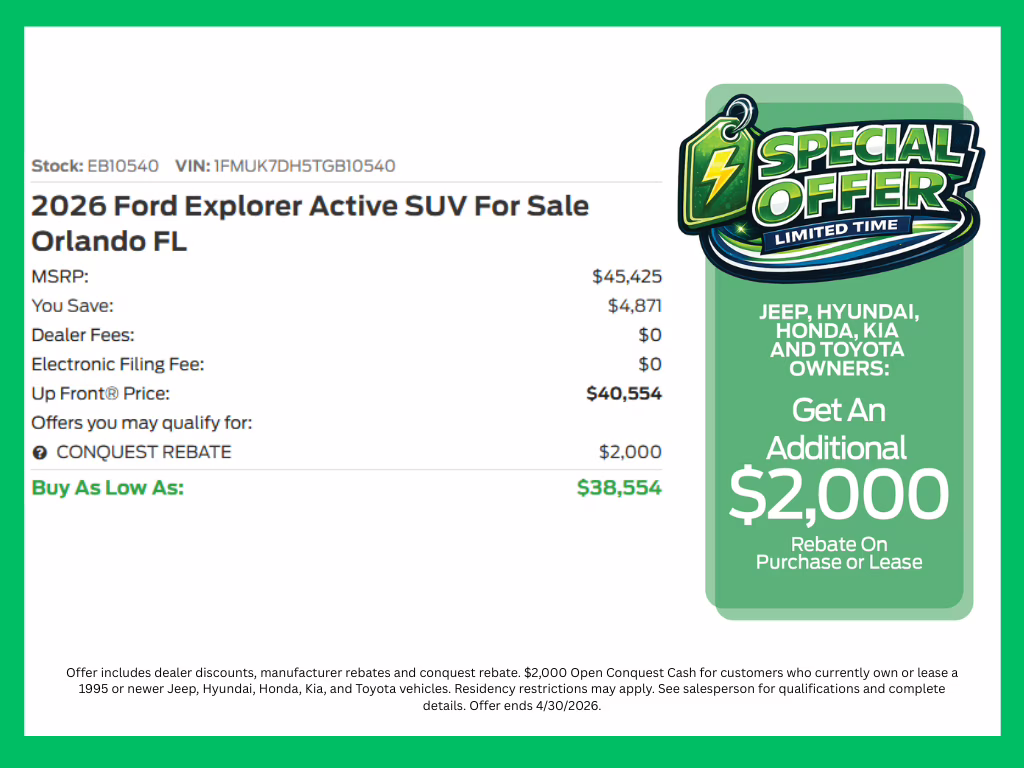 2026 Carbonized Gray Metallic Ford Explorer Active RWD SUV