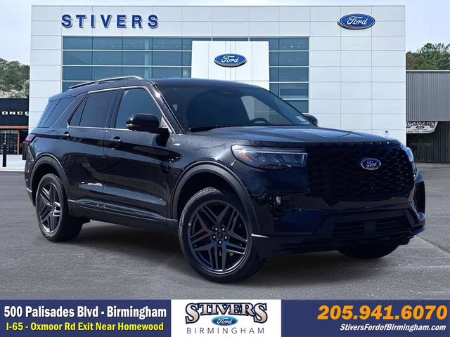 2026 Black Metallic Ford Explorer ST-Line RWD SUV