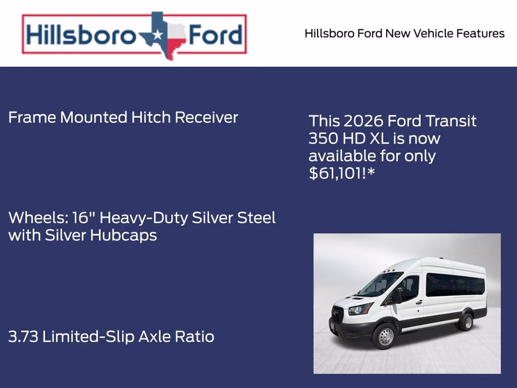 2026 Oxford White Ford Transit-350 XL RWD Crossover