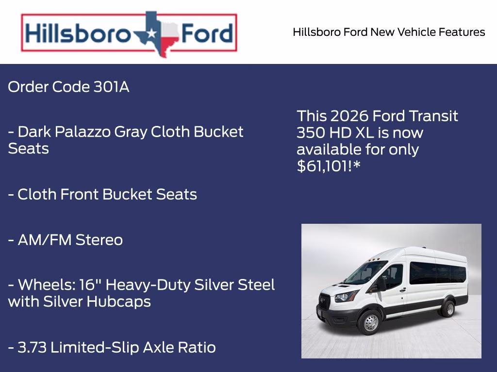 2026 Oxford White Ford Transit-350 XL RWD Crossover