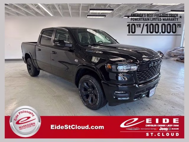 2026 Diamond Black Crystal Pearlcoat Ram 1500 Big Horn Night Edition 4X4 Truck
